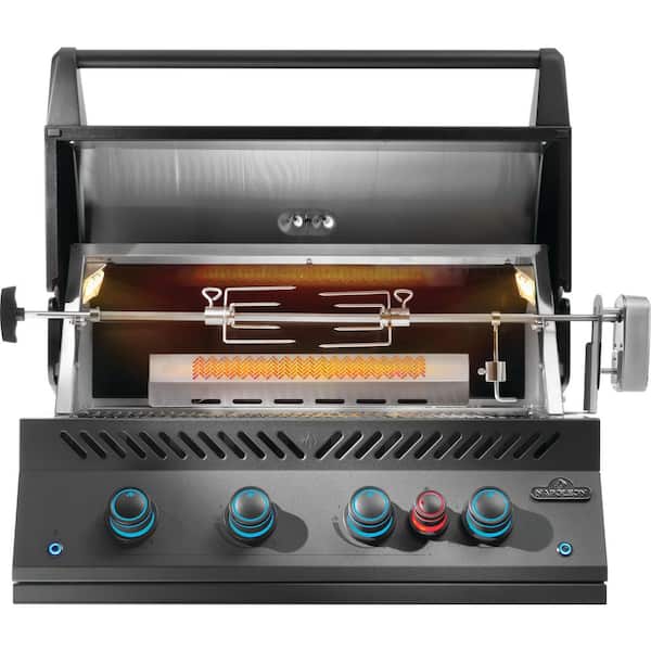 Built-In 700 Series 32 in. 4-Burner Gas Grill with Infrared Rear Burner Propane in Matte Black