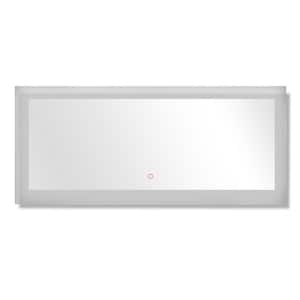 Royal 72 in. W x 38 in. H Frameless Rectangular LED Light Bathroom Vanity Mirror