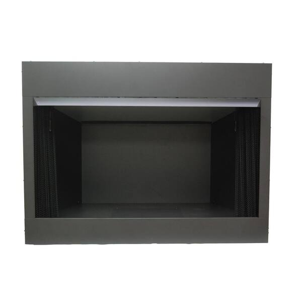 Emberglow 42 in. Vent Free Dual Fuel Circulating Firebox Insert with Screen. Black Finish