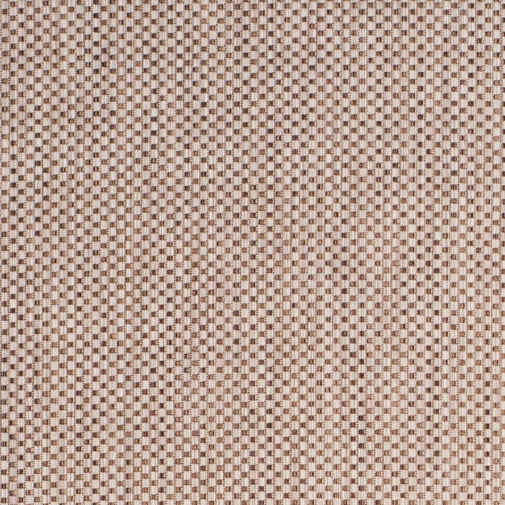Beige and Brown Synthetic Non-slip Indoor/Outdoor Rug