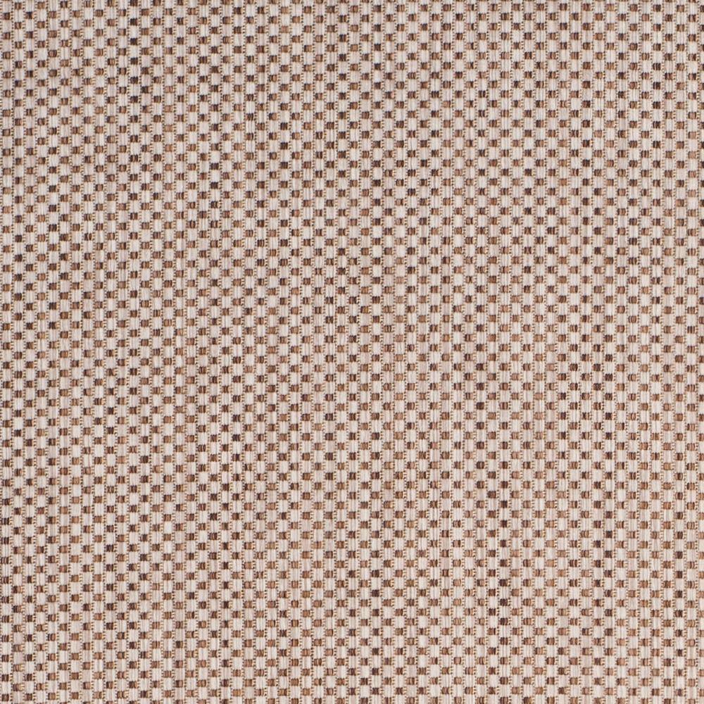 Beige and Brown Rectangular Synthetic Outdoor Area Rug