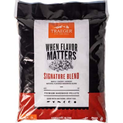 Traeger Signature Blend All-Natural Wood Grilling Pellets, 20 lb. Bag Signature Blend All-Natural Wood Grilling Pellets, 20 lb. Bag