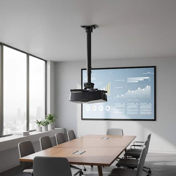 mount-it! Universal Heavy Duty Projector Ceiling Mount-Black MI