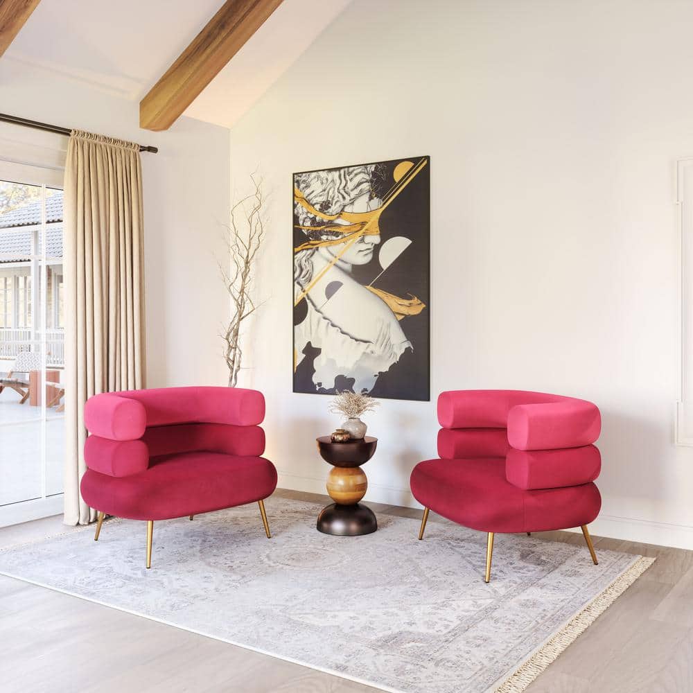 Arish Red Accent Chair
