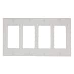 White 4-Gang Wall Plate (1-Pack)