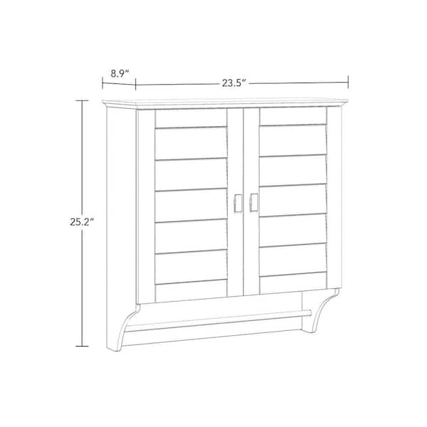 RiverRidge Brookfield 23.5-in x 25.19-in x 8.88-in White Soft Close Bathroom  Wall Cabinet in the Bathroom Wall Cabinets department at