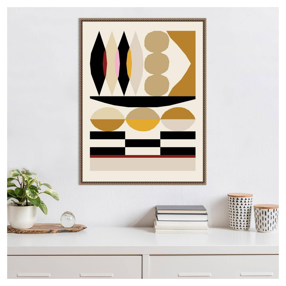 Abstract Geometric Beaded Framed Canvas Wall Art 23 x 30