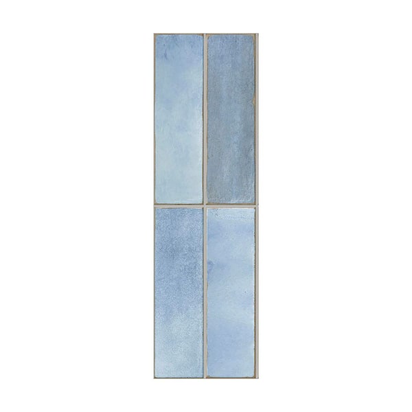 Spanish Artis 4 in. x 12 in. x 9mm Glazed Porcelain Wall Tile Azul-Sample
