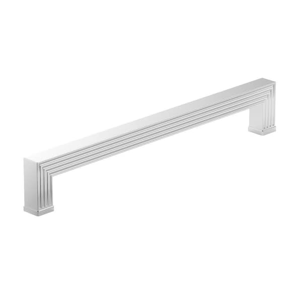 Richelieu Hardware Como Collection 12 5/8 in. (320 mm) Grooved Chrome Transitional Rectangular Appliance Pull