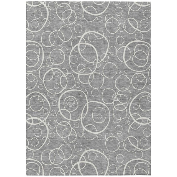 Chantille Machine Washable Indoor/Outdoor Abstract ACN2407 Gray 3 ft. x 4 ft. Area Rug