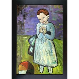 Child Holding a Dove by Pablo Picasso New Age Wood Framed Oil Painting Art Print 28.75 in. x 40.75 in.