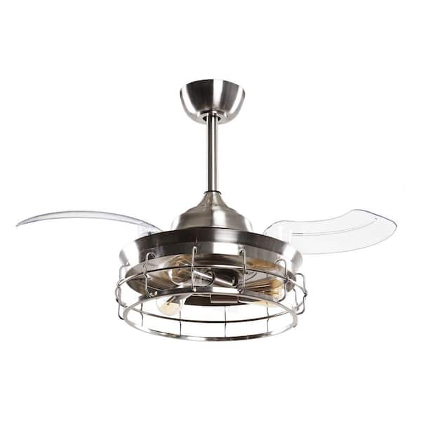 matrix decor 36 in. Indoor Satin Nickel Ceiling Fan with Light and Remote Control