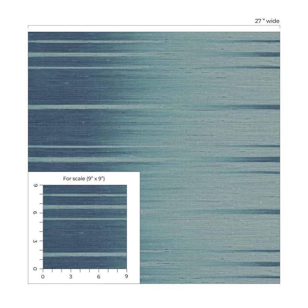Teal Ombre Embossed Vinyl Wallpaper Roll