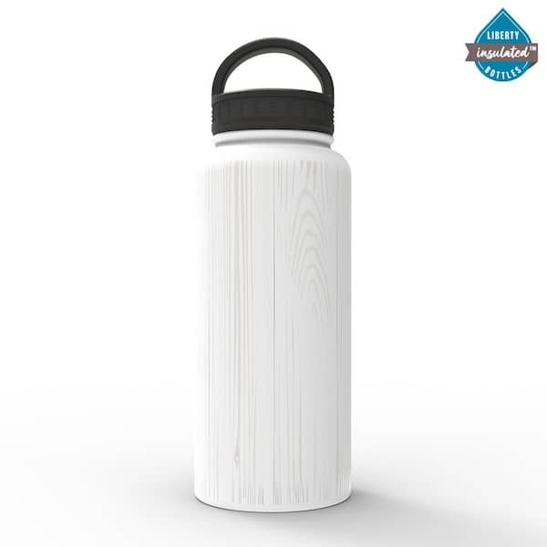 Liberty 32 oz. Flat White Insulated Stainless Steel Water Bottle