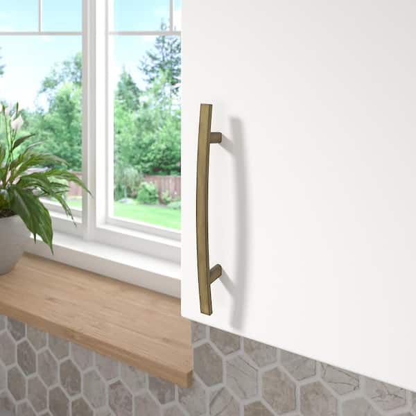 Padova Collection 5 1/16 in. (128 mm) Classic Antique English Rectangular Cabinet Arch Pull