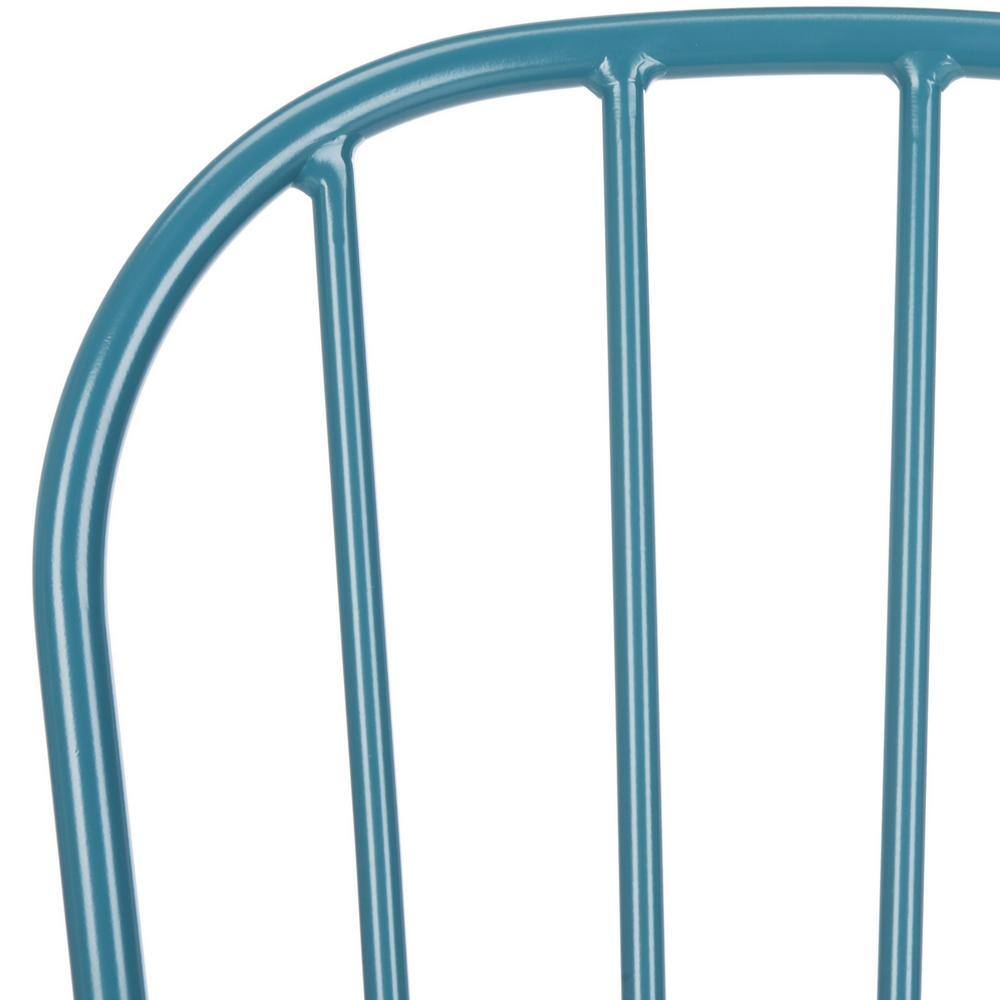 Matte Navy Blue Aluminum Stackable Side Chair Set
