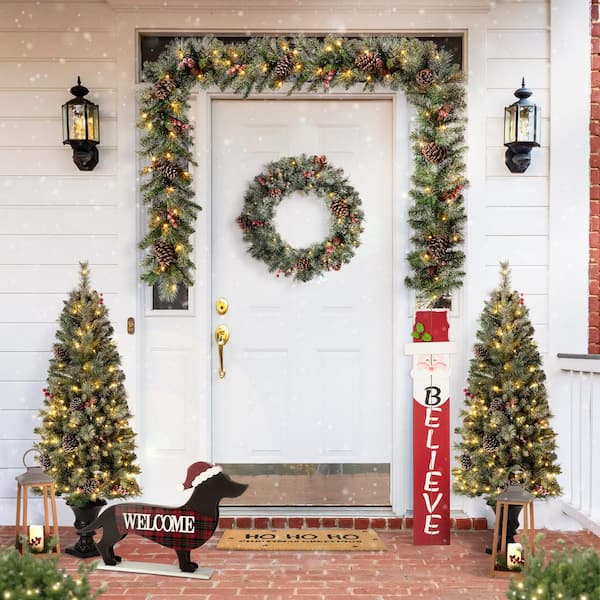 21.93 in. L x 3.94 in. W x 15.55 in. H Wooden/Metal Dachshund Porch Sign