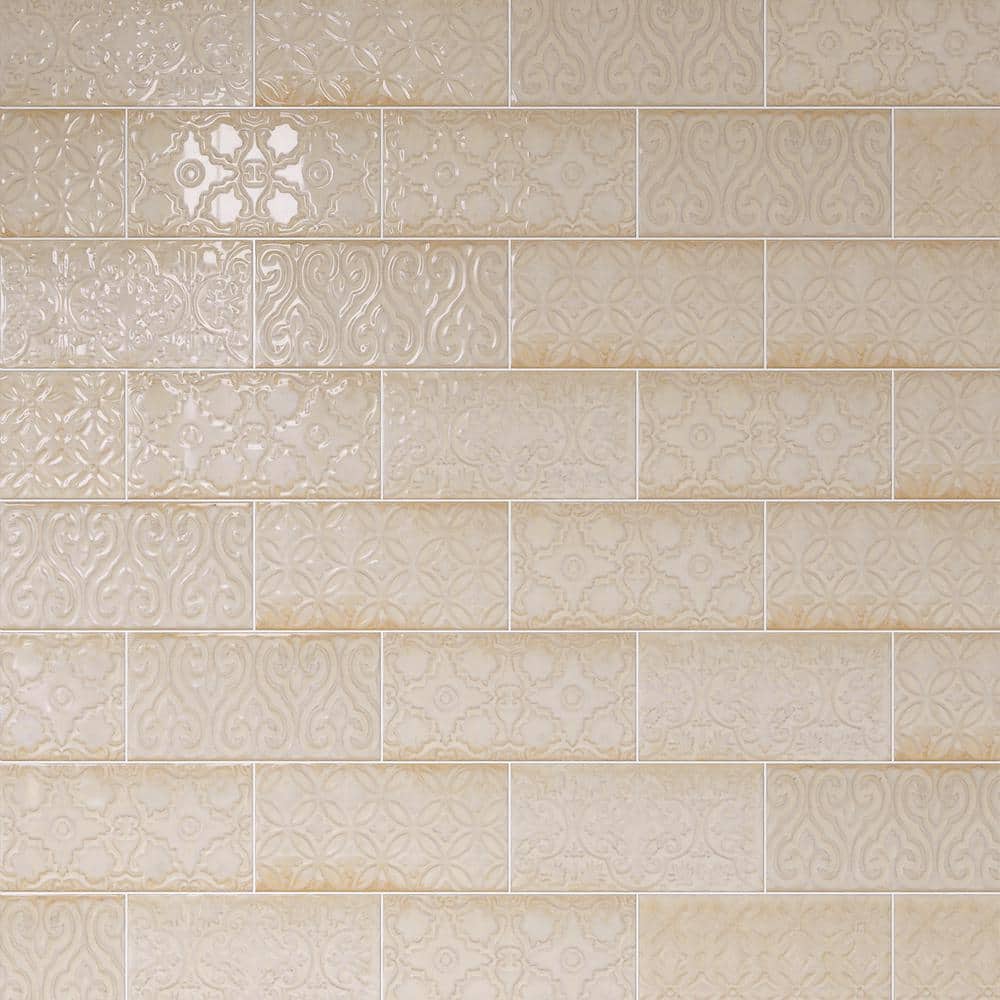 Zurbaran Beige 4.73 in. X 9.45 in. Polished Ceramic Subway Wall Tile (8.07 sq. ft./Case) price history on PriceWatchPro