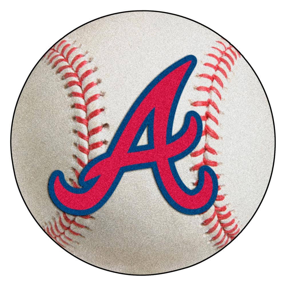 FANMATS MLB Atlanta Braves Photorealistic 27 in. Round Baseball Mat 6429 -  The Home Depot