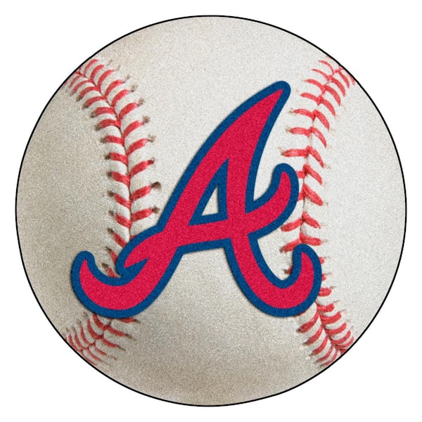 FANMATS MLB Atlanta Braves Photorealistic 27 in. Round Baseball Mat