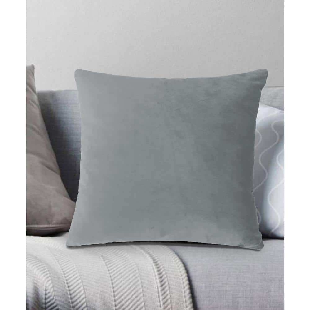 Gray velvet clearance pillows