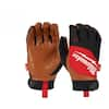 Milwaukee X-Large Goatskin Leather Performance Work Gloves 48-73-0023 ...