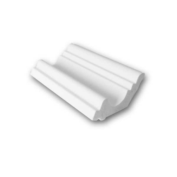 ORAC DECOR 1-5/8 in. D x 2 in. W x 4 in. L Primed White Plain Polyurethane Crown Moulding Sample