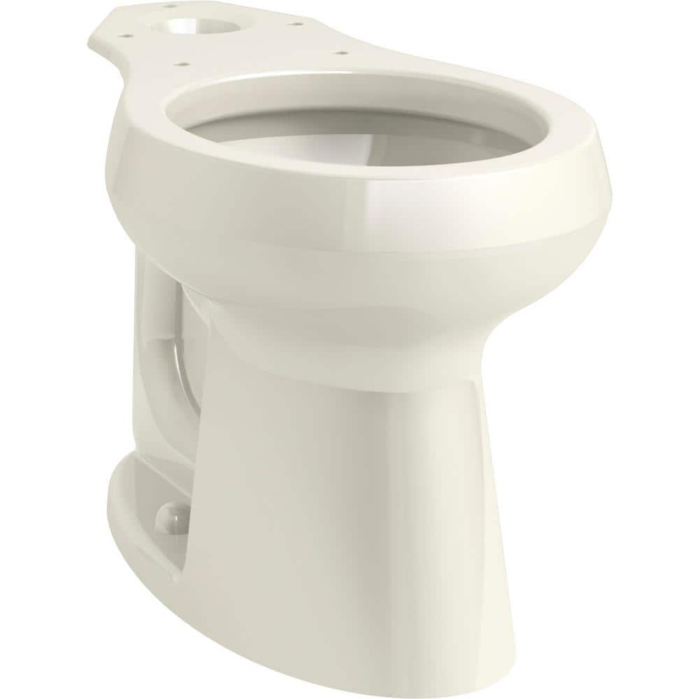 KOHLER Highline Comfort Height Round-Front Toilet Bowl Only in Biscuit ...