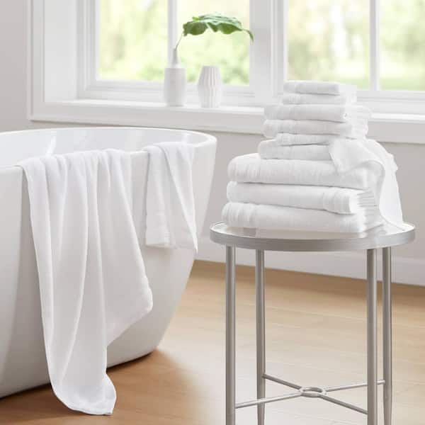510 Design 400GSM Essential Bundle 12-Piece White Cotton Bath Towel Set