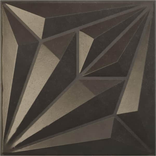 Ekena Millwork 19 5/8 in. x 19 5/8 in. Diamond EnduraWall Decorative 3D Wall Panel, Weathered Steel (Covers 2.67 Sq. Ft.)