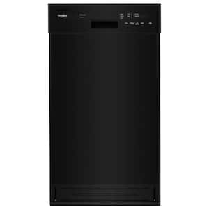 18 in. Black Front Control Dishwasher with Stainless Steel Tub, 50 dBA