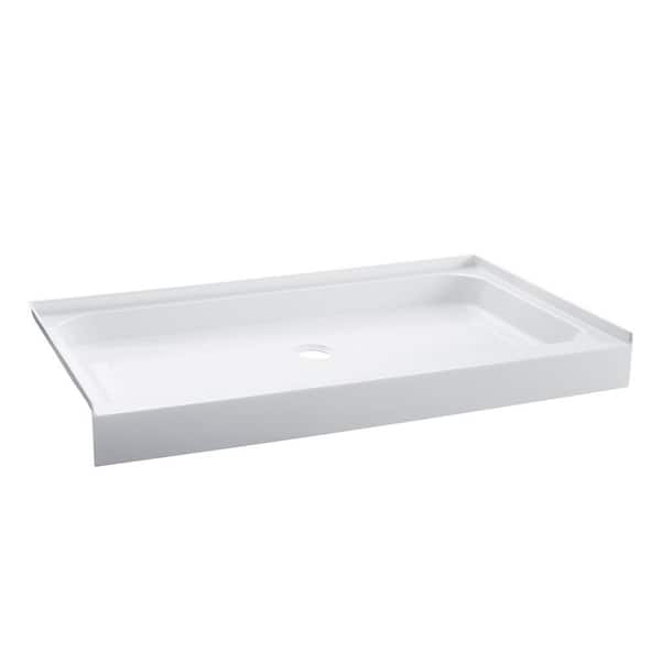 Swiss Madison Voltaire 48 in. x 32 in. Acrylic White, Single-Threshold, Center Drain, Shower Base