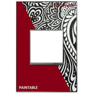 adorne 1-Gang Decorator/Rocker Wall Plate, Custom with Magnesium Trim (1-Pack)