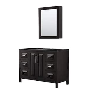 Daria 47 in. Single Bathroom Vanity Cabinet Only with Medicine Cabinet in Dark Espresso