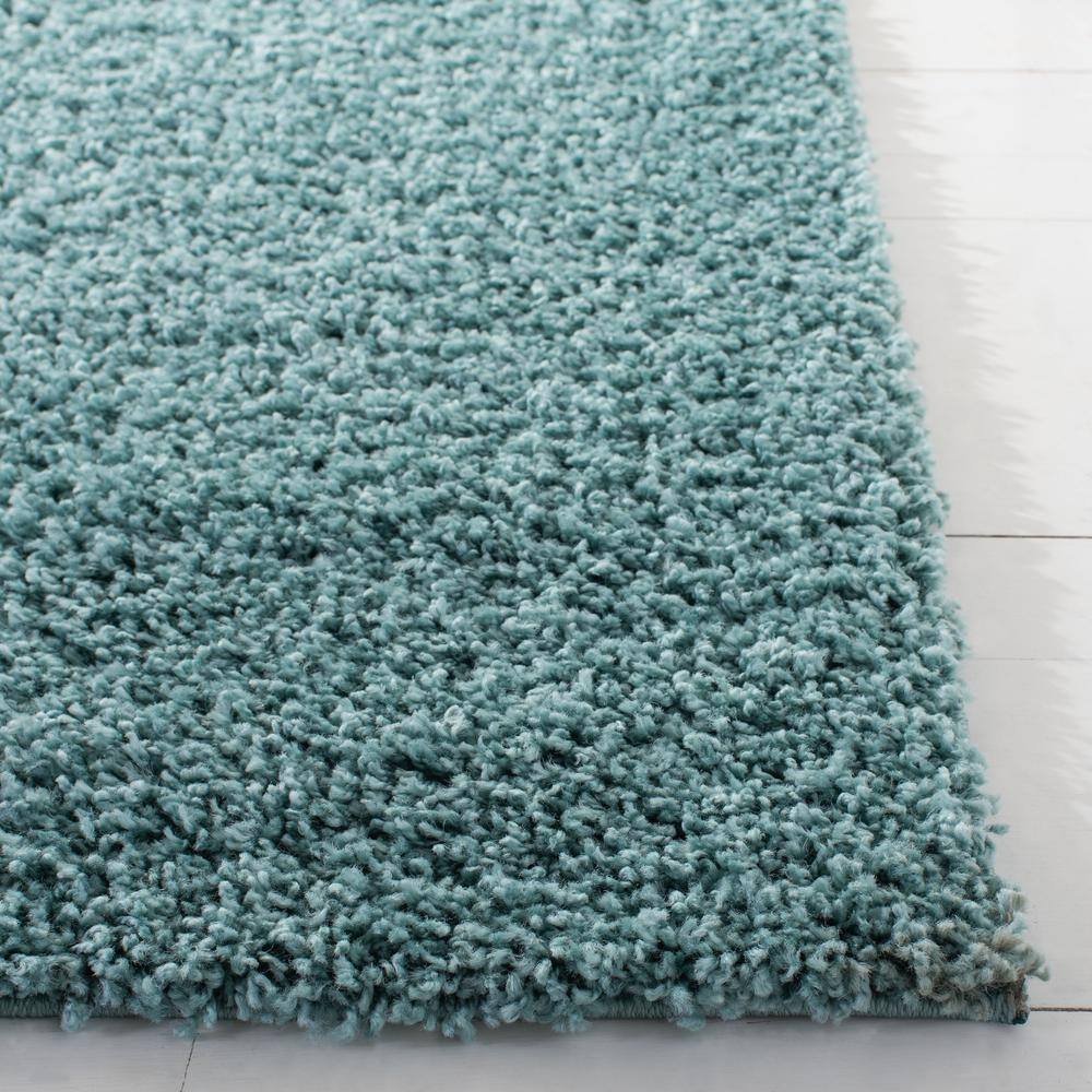 Aqua Bliss 59" Hand-Knotted Easy Care Shag Rug
