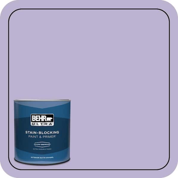 BEHR ULTRA 1 qt. #M560-3 Grape Hyacinth Extra Durable Satin Enamel Interior Paint & Primer