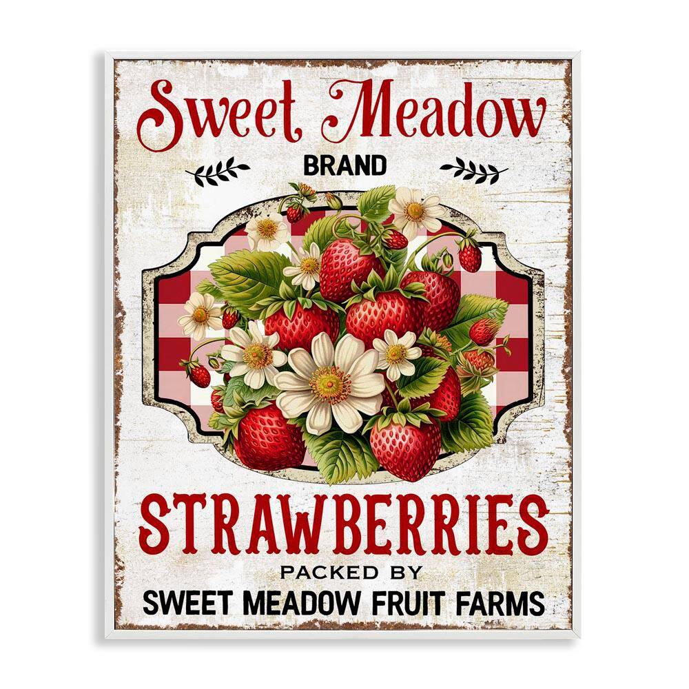 Sweet Meadow Strawberries by Creatif Belle White Framed Food Giclee Art Print 14 in. x 11 in. price history on PriceWatchPro