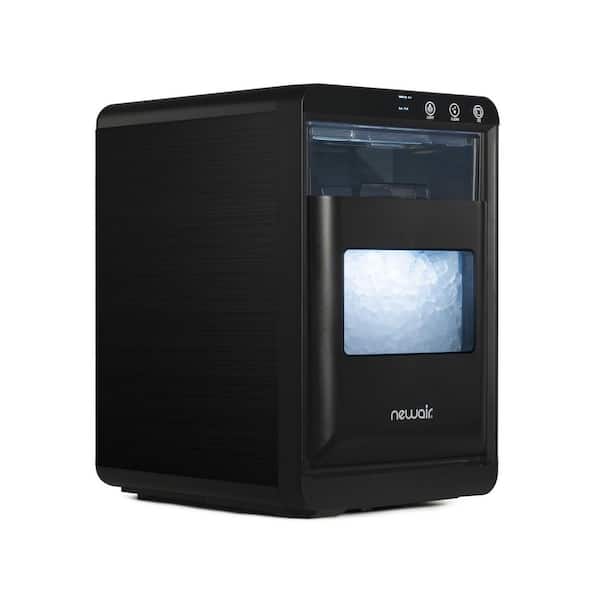 44 lbs. Nugget Countertop Portable Ice Maker Machine in Black Stainless Steel with Self Cleaning