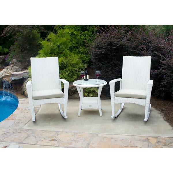 tortuga outdoor garden rocking chair 3pc set