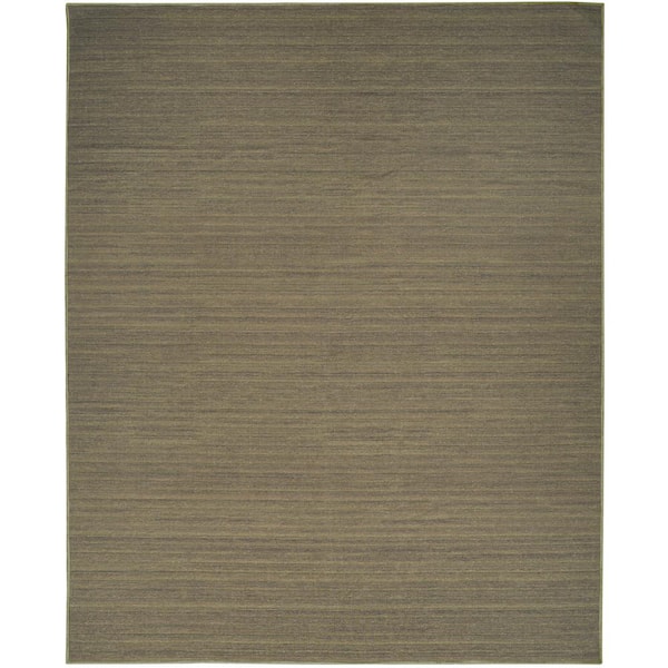 Nourison Washable Essentials Green 8 ft. x 10 ft. All-over design Contemporary Area Rug
