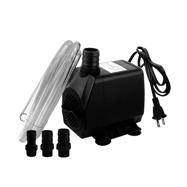 400GPH Submersible Water Pump with 5 ft. Tubing, Durable Fountain Pump for Pond, Aquarium, Hydroponics in Black
