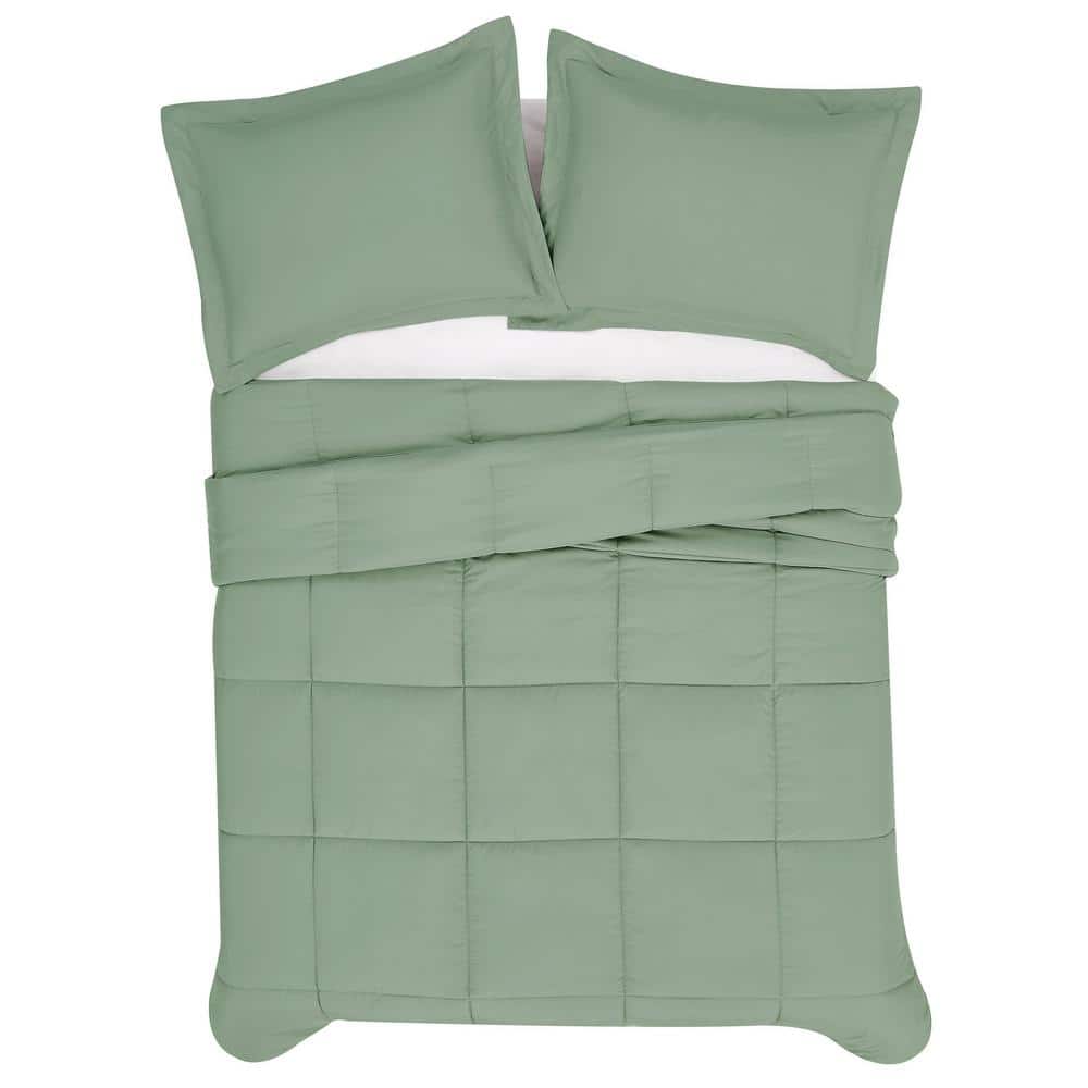 Green Full Down Alternative Microfiber Bedspread Set