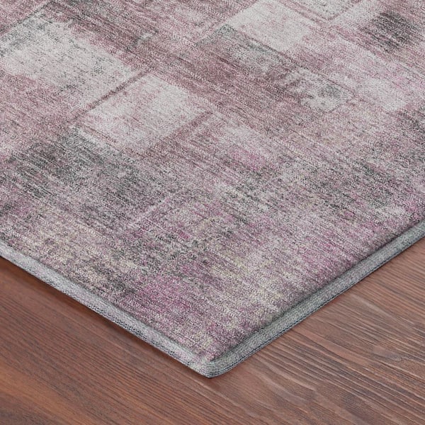 Mayfield Premium Machine Washable Abstract AMF2248 Blush 5 ft. x 7 ft. 6 in. Area Rug