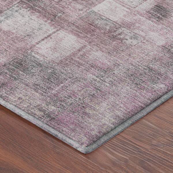 Mayfield Premium Machine Washable Abstract AMF2248 Blush 9 ft. x 12 ft. Area Rug
