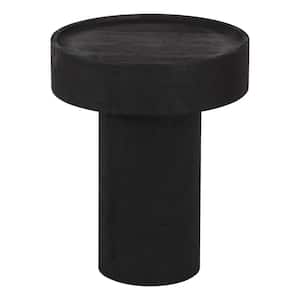Watson 16.0 in. W Black 20.0 in. H Round Mango Wood End Table