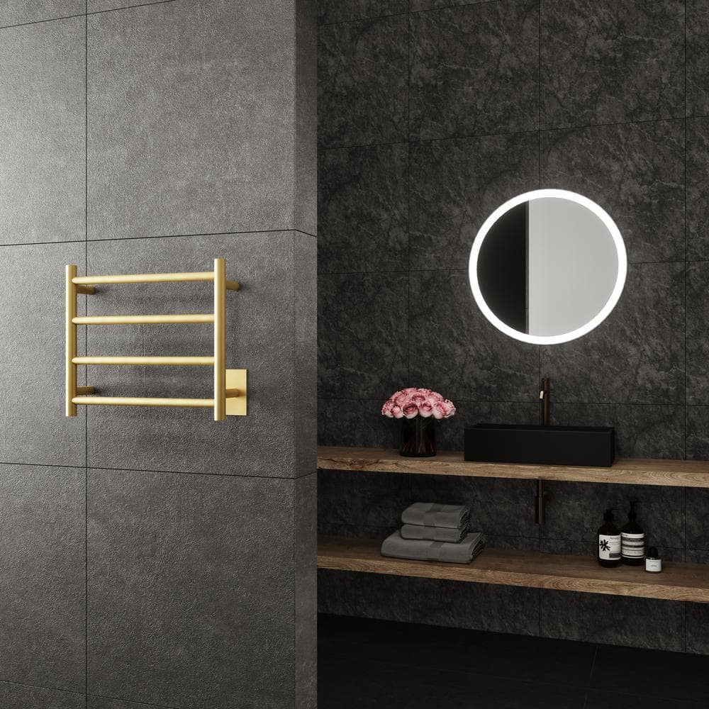 Artemis 4-Bar Electric Towel Warmer in Gold