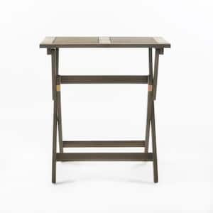 25 in. Foldable Acacia Wood Bistro Table