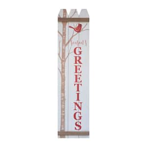 Amscan 47 in. x 9.5 in. White Wood Christmas Grinch Large Plank