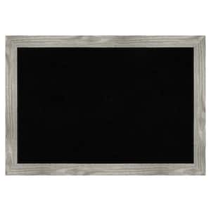 Dove Greywash Square Framed Black Corkboard 27 in. x 19 in. Bulletine Board Memo Board