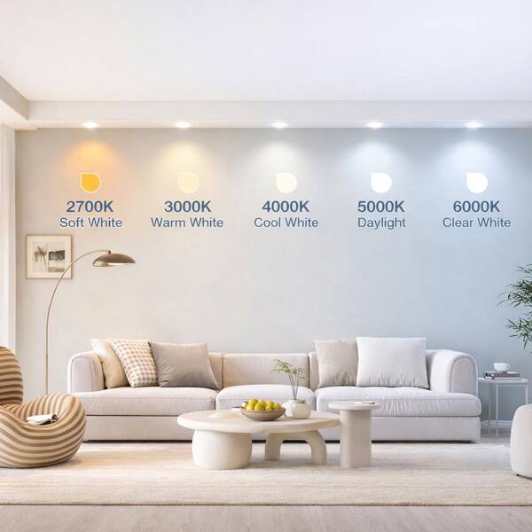 J&H LED 5/6 in. Can Light 5-Color Selectable Dimmable Remodel